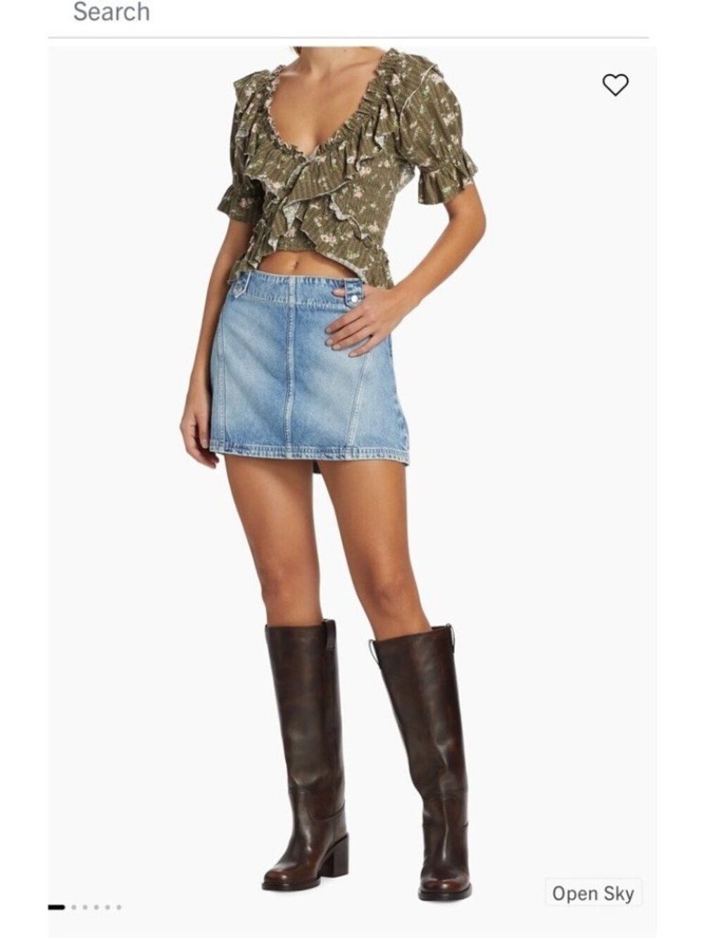 Women’s Free People Runaway Denim Mid-Rise Miniskirt Size 30